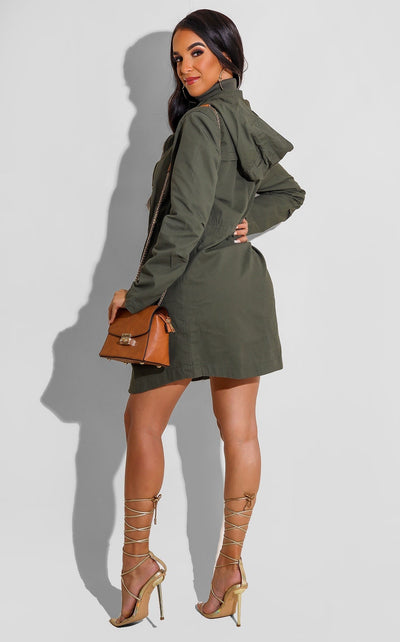 Fall Trench Jacket Olive