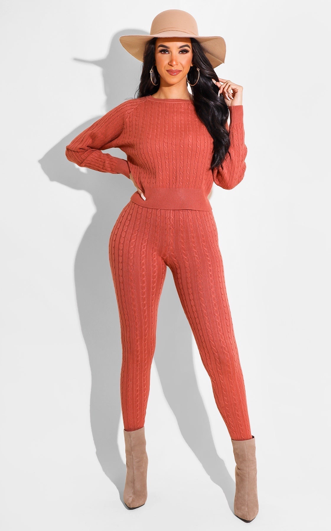 Cozy Chic Sweater Set Coral