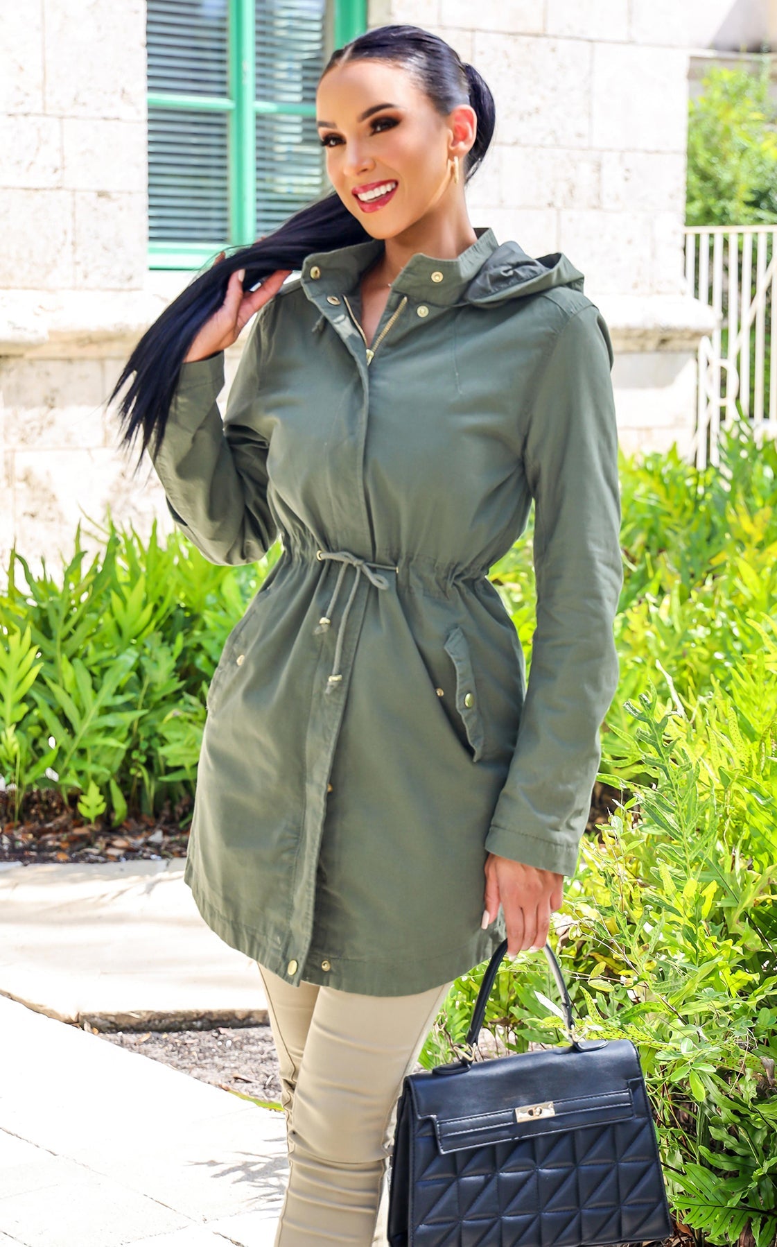 Fall Trench Jacket Olive