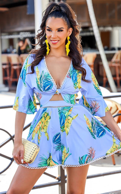 Sunsets In Cabo Tie Back Romper