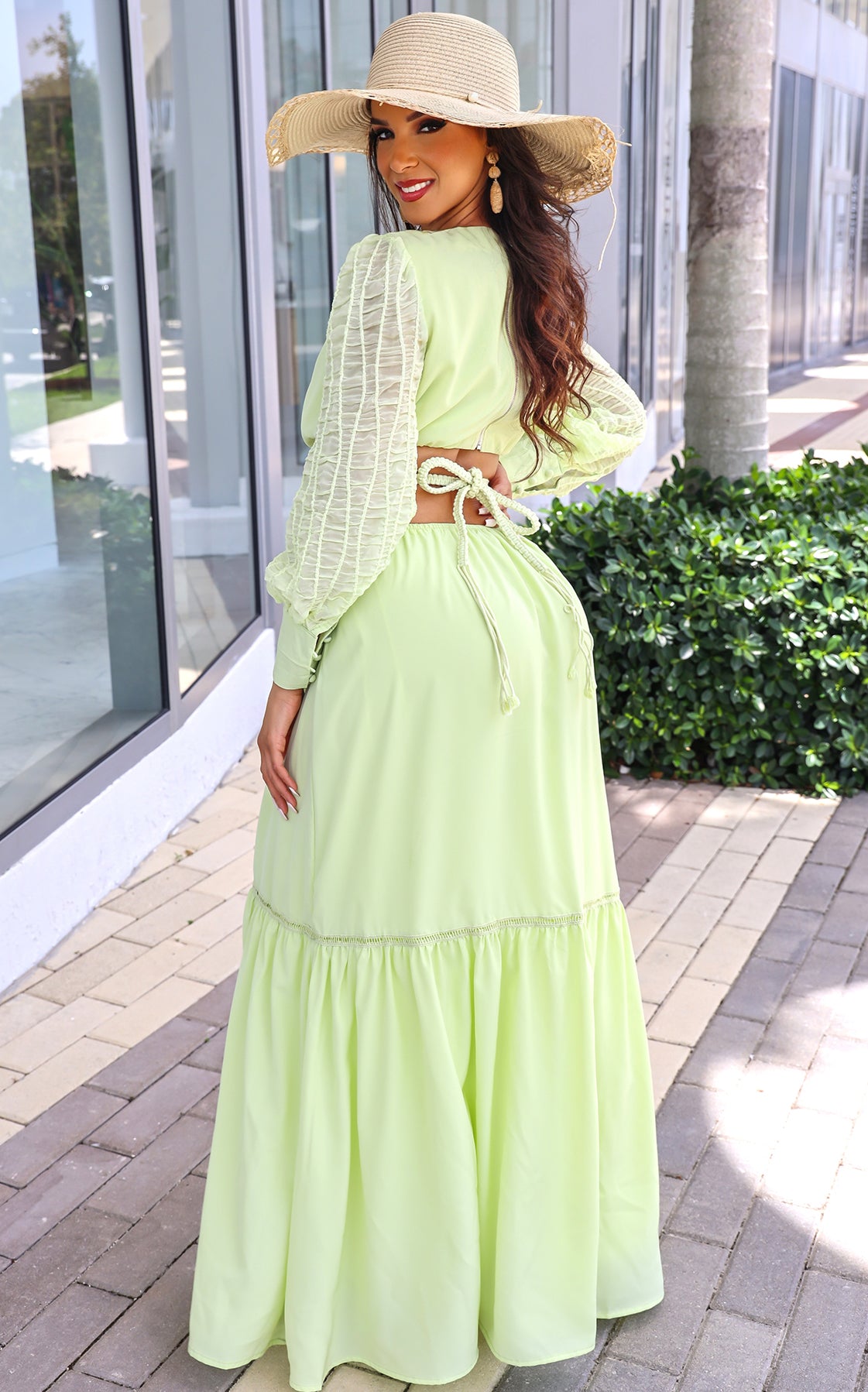 Joy Of Summer Maxi Dress Pastel Green