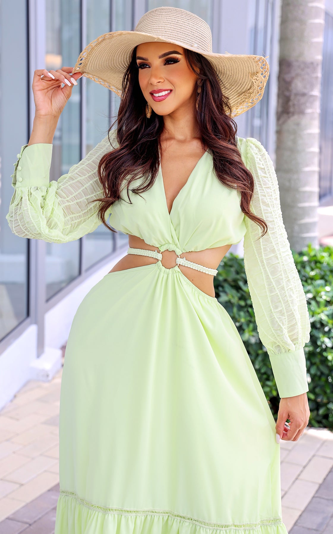 Joy Of Summer Maxi Dress Pastel Green